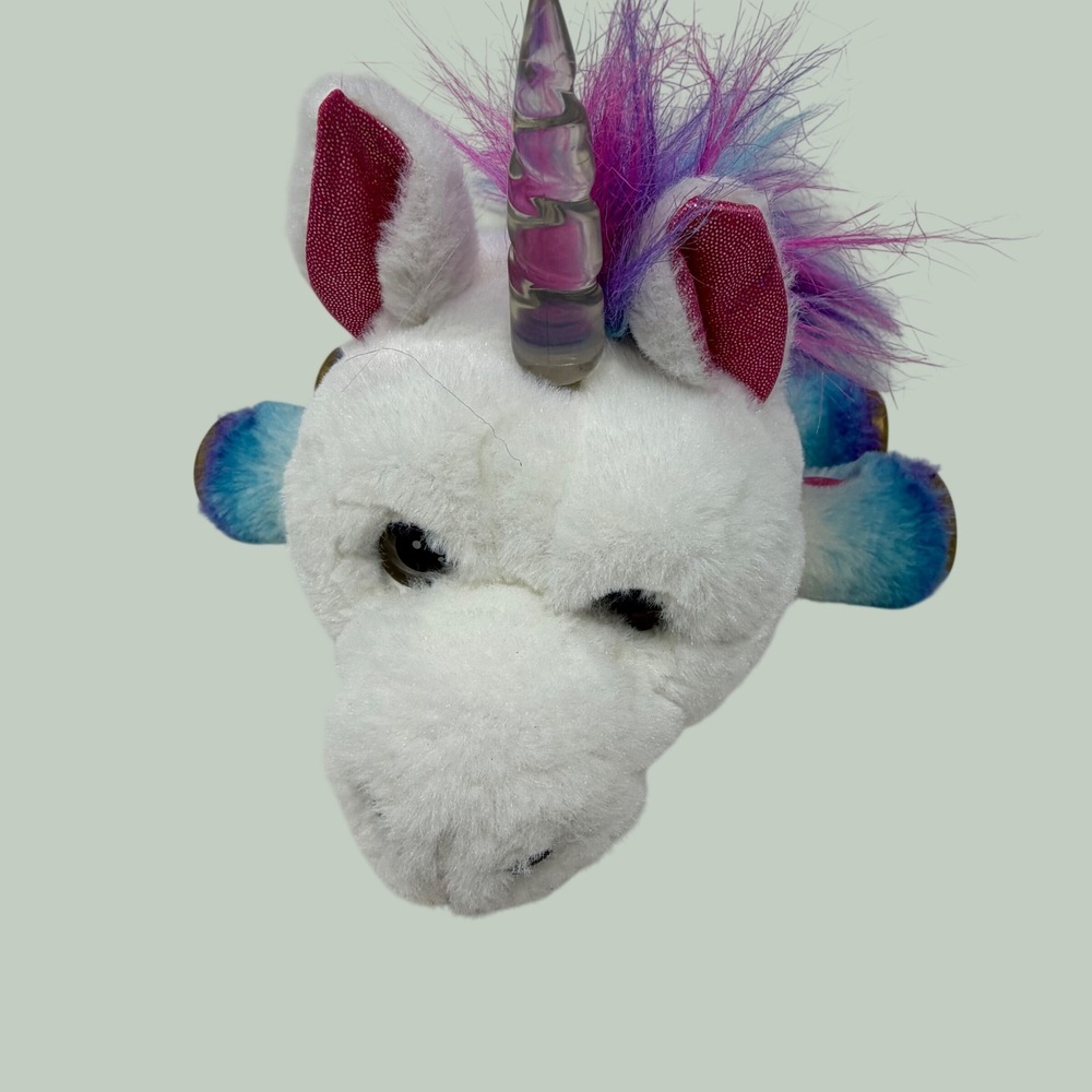 Feisty Pets Glenda Glitterpoop Unicorn Plush Interactive Stuffed Animal White